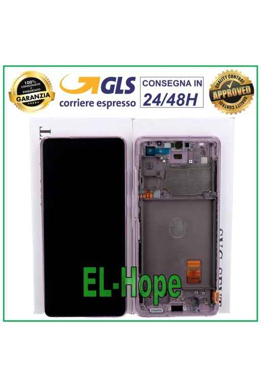 Écran LCD de origine Samsung Galaxy S20 FE SM-G781F tactile violet lavande