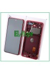 Cadre de origine, e'cran tactile rouge pour Samsung S20 FE SM-G781F (GH82-24219E).