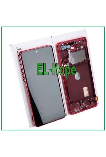 Écran LCD de origine Samsung Galaxy S20 FE 5G SM-G781B, e'cran tactile rouge