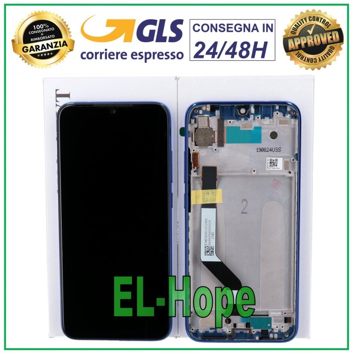 Écran LCD + cadre de origine Xiaomi Redmi M1901F7G M1901F7H Écran tactile bleu