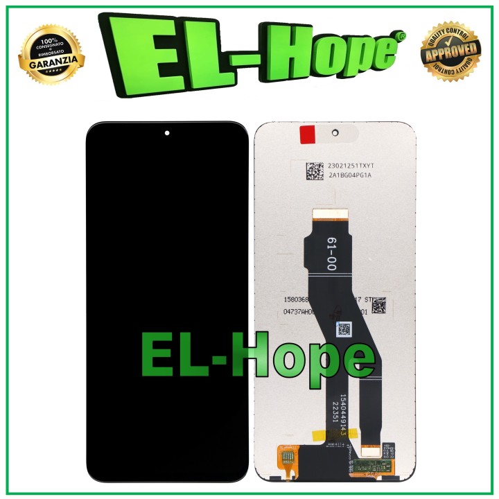 Écran LCD tactile en verre noir pour Honor X50i CRT-AN00