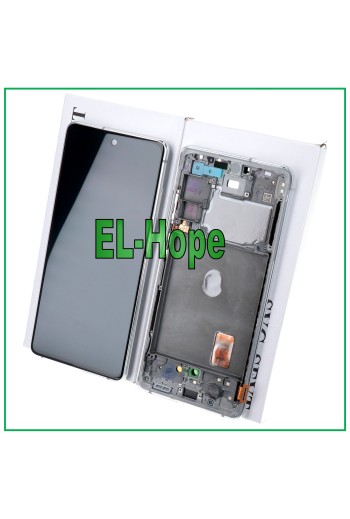 Cadre de e'cran LCD de origine Samsung Galaxy S20 FE 5G SM-G781B en verre tactile blanc
