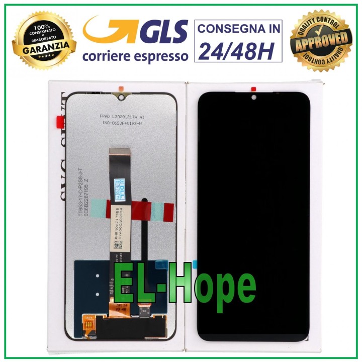 Écran LCD PARI ORIGINAL SERVICE XIAOMI REDMI 9 ÉCRAN TACTILE ACTIF VERRE NOIR