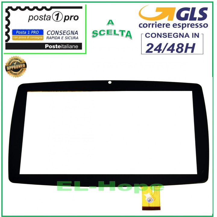 ÉCRAN TACTILE EN VERRE LISCIANI MIO TAB Family Evolution MP0100888 TABLETTE 7.0 NOIR