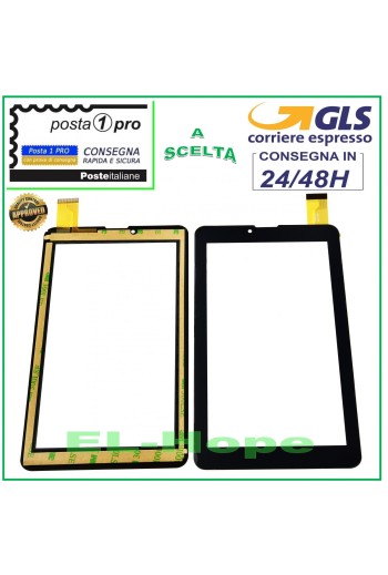 Écran tactile en verre pour tablette Miia TAB Miia MT-733GQ 3G 7 pouces, noir d origine