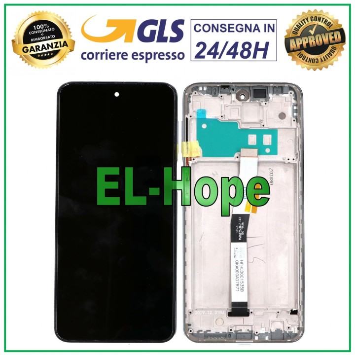 Écran LCD tactile avec cadre argente' pour Xiaomi Redmi Note 10 Lite