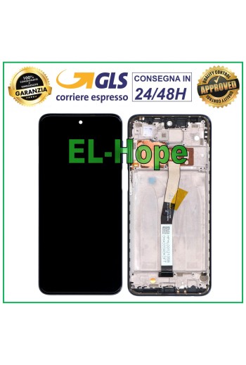 Écran LCD tactile avec cadre noir pour Xiaomi Redmi Note 10 Lite