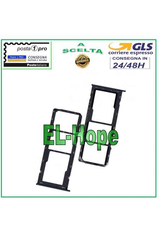 Compartiment pour carte nano SIM et SD pour Samsung Galaxy A22 5G SM-A226 Noir