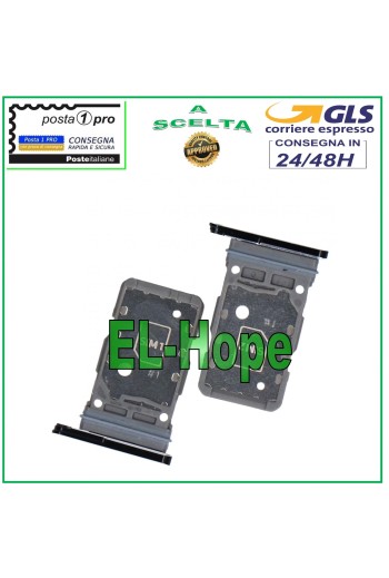 Compartiment double carte nano SIM pour Samsung Galaxy S21+ Plus SM-G996 Noir