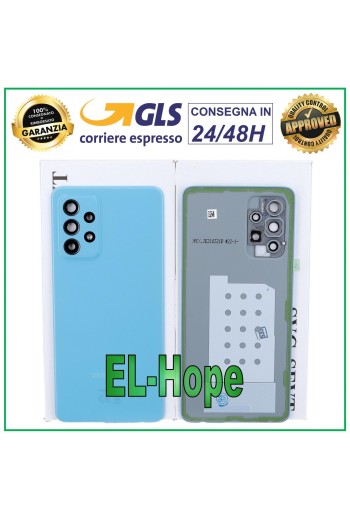 Cache batterie de origine Samsung Galaxy A52 SM-A526B, coque arrie're bleue