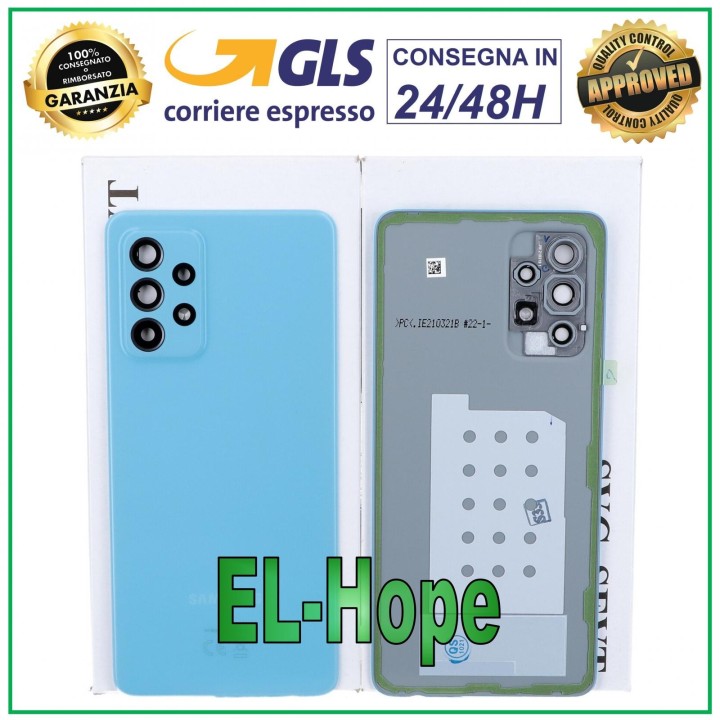 Cache batterie de origine Samsung Galaxy A52S SM A528B Bleu