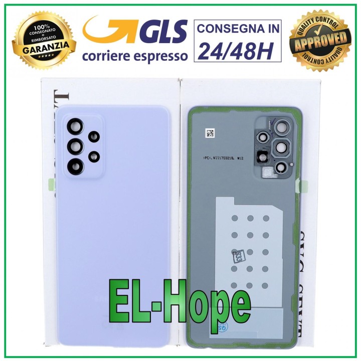 Coque arrie're en verre violet pour Samsung Galaxy A52 SM-A525