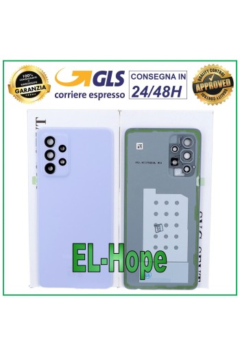 Cache batterie violet de origine pour Samsung Galaxy A52 SM-A526B
