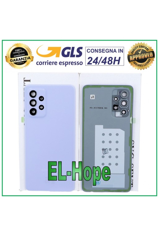 Cache batterie de origine Samsung Galaxy A52S SM A528B, coque arrie're violette
