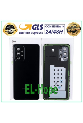 Coque arrie're en verre noir pour Samsung Galaxy A52 SM-A525