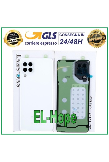 Coque arrie're en verre blanc de origine pour Samsung Galaxy A22 SM-A225