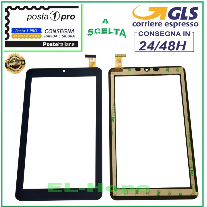 ÉCRAN TACTILE EN VERRE MEDIACOM 745GO SMARTPAD M-MP745GON ORIGINAL NOIR