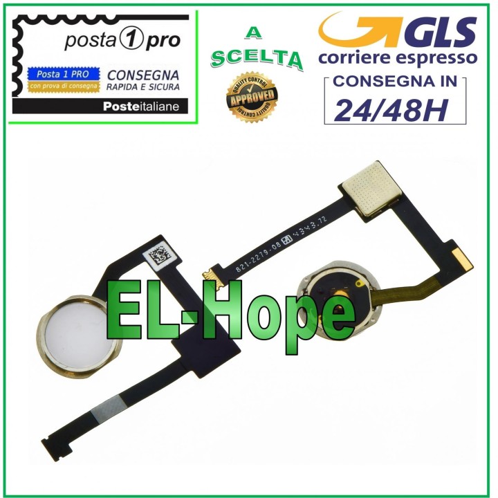 Bouton de accueil plat et flexible pour Apple iPad Mini 4 A1538 A1550, bouton central blanc
