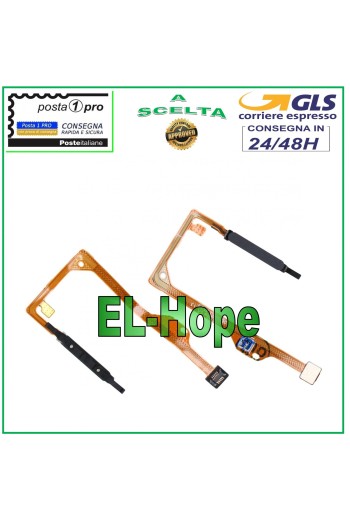 Touche de capteur de empreintes digitales Flat Flex pour Huawei Honor 10X Lite Noir