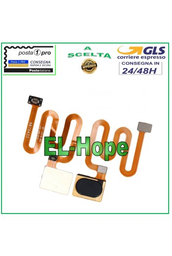 Cle' de empreinte digitale plate pour Oppo A11 A11X PCHT00 PCHM00 Noir