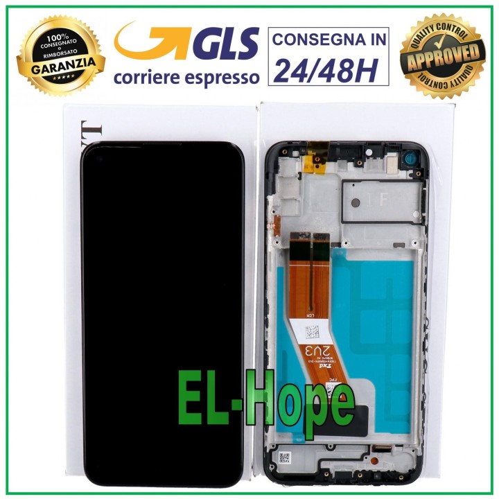 Cadre de e'cran de origine pour Samsung A11 SM-A115F A115, e'cran tactile noir, GH81-18736A