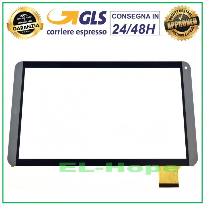 ÉCRAN TACTILE EN VERRE MEDIACOM SMARTPAD MX 10 M-SP10MXB ORIGINAL DIGITIZER GRIS
