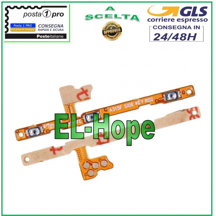 TOUCHES LATÉRALES PLATES VOLUME TOUCHE MARCHE/ARRÊT SAMSUNG GALAXY A31 SM A315