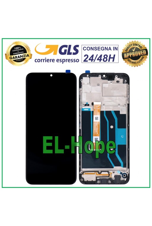 Écran LCD + châssis pour Oppo Realme Narzo 30A RMX3171, e'cran tactile en verre noir