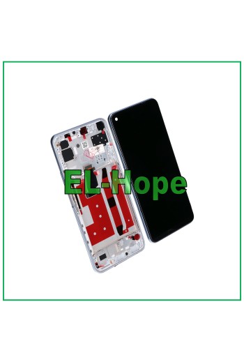 Cadre de affichage e'cran tactile pour Huawei Nova 7 SE CDY-AN00 e'cran en verre argent