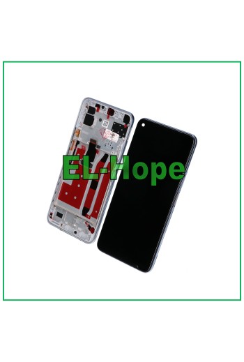 Cadre de affichage e'cran tactile pour Huawei Nova 7 SE CDY-AN00 e'cran en verre argent