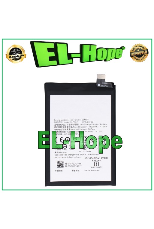 Batterie BLP837 pour Oppo Realme 9 Pro Plus RMX3392 RMX339 4500 mAh, e'quivalente a' le originale