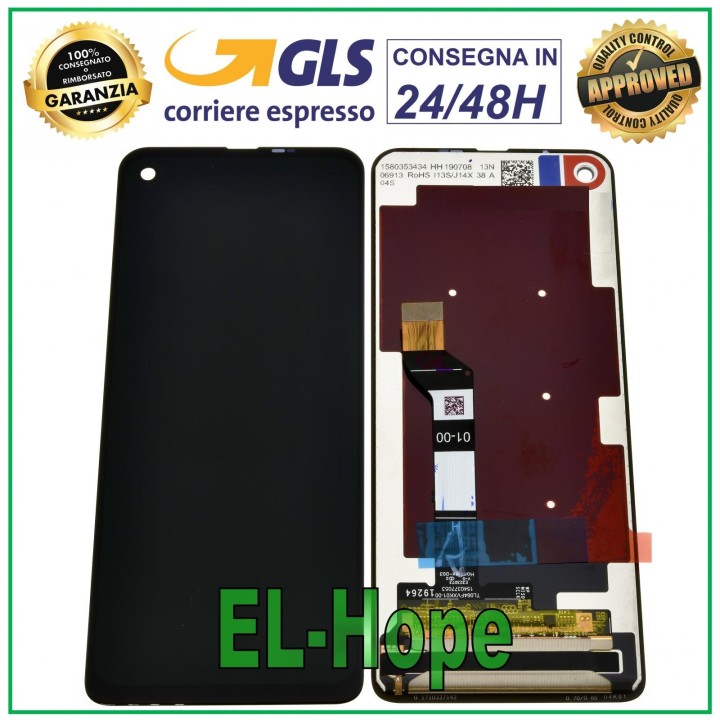 Écran LCD tactile noir pour Motorola Moto One Action XT2013