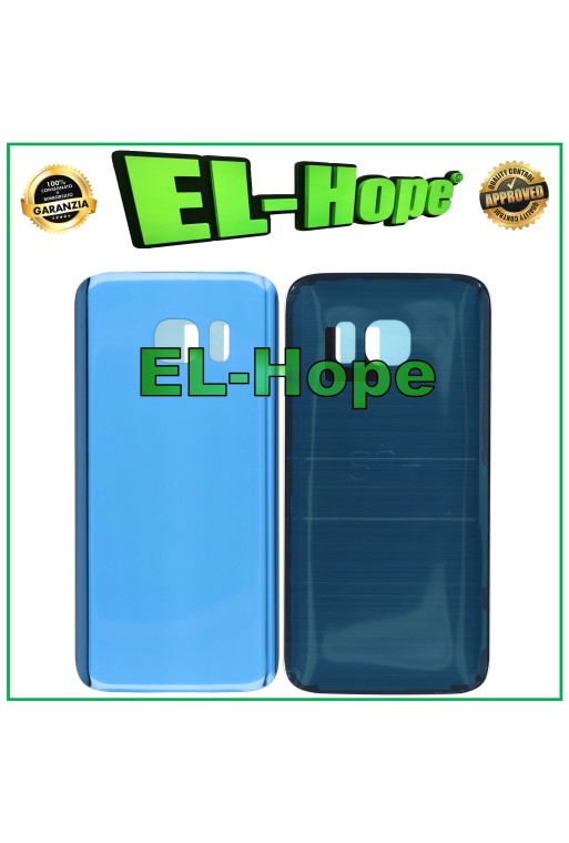 Coque batterie pour Samsung Galaxy S7 SM-G930, coque arrie're en verre bleu