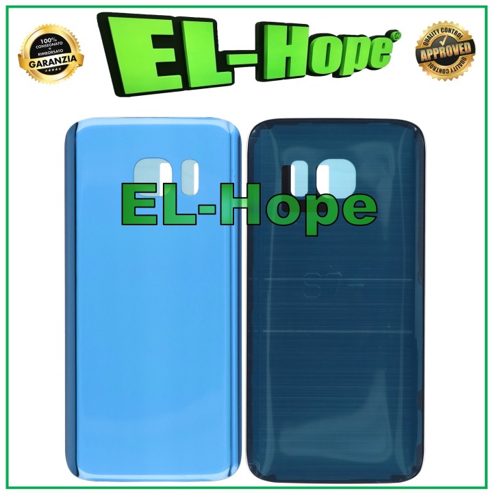 Coque batterie pour Samsung Galaxy S7 SM-G930, coque arrie're en verre bleu