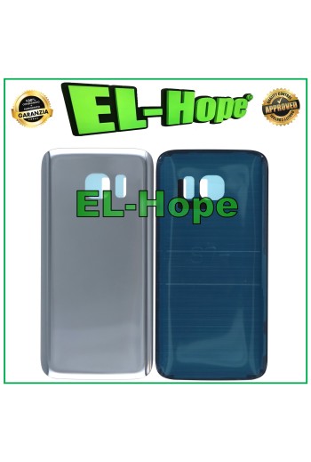 Coque batterie pour Samsung Galaxy S7 SM-G930, coque arrie're en verre argente'e