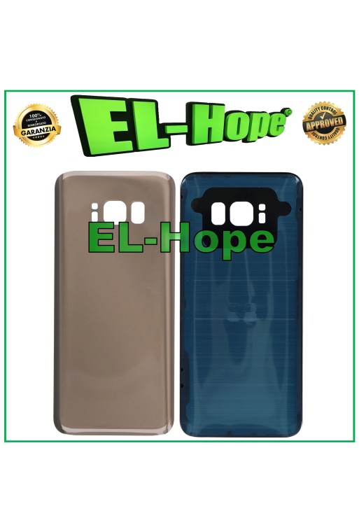 Coque batterie pour Samsung Galaxy S8 SM-G950, coque arrie're en verre, couleur or