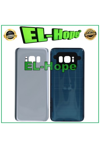 Coque batterie pour Samsung Galaxy S8 SM-G950, coque arrie're en verre argente'e