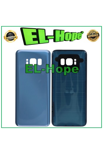Coque batterie pour Samsung Galaxy S8 SM-G950, coque arrie're en verre bleu