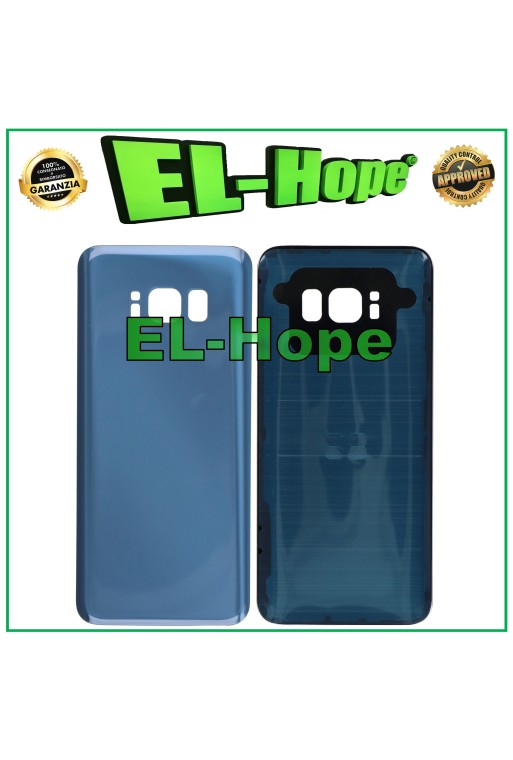 Coque batterie pour Samsung Galaxy S8 SM-G950, coque arrie're en verre bleu
