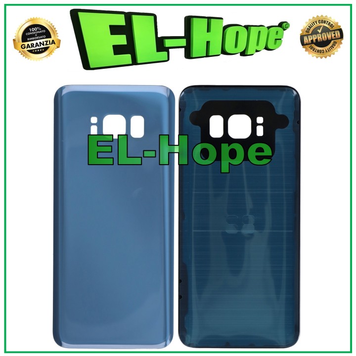 Coque batterie pour Samsung Galaxy S8 SM-G950, coque arrie're en verre bleu