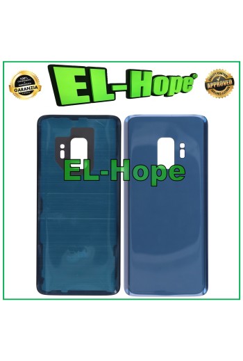 Coque batterie pour Samsung Galaxy S9 SM-G960, coque arrie're en verre bleu