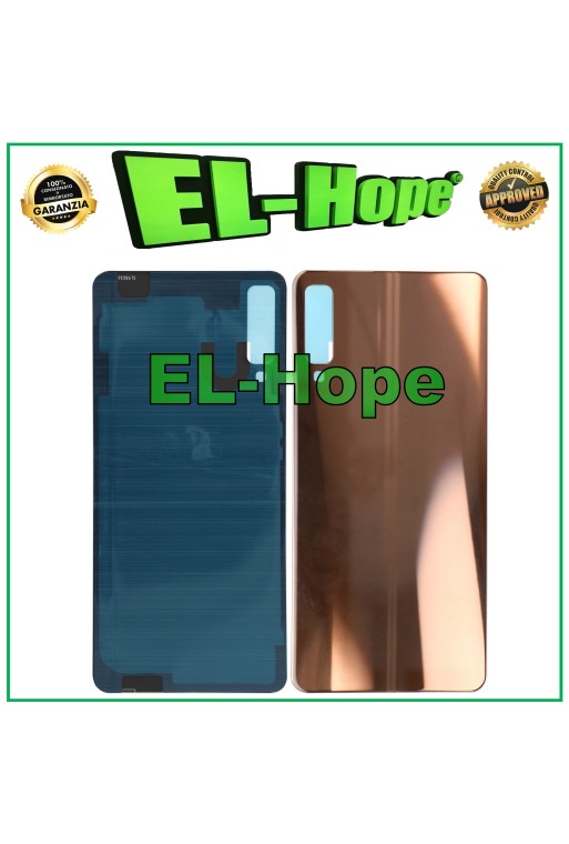 Cache batterie pour Samsung Galaxy A7 2018 SM-A750, coque arrie're dore'e