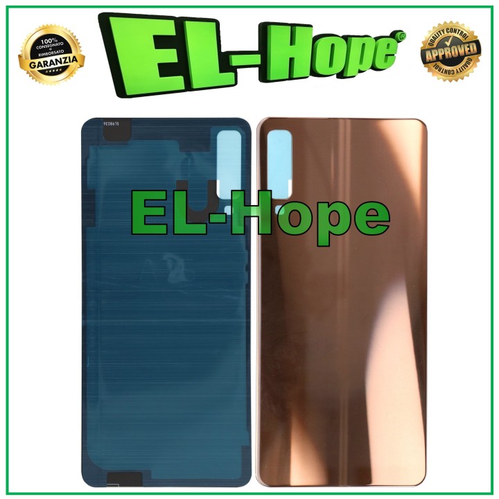 Cache batterie pour Samsung Galaxy A7 2018 SM-A750, coque arrie're dore'e
