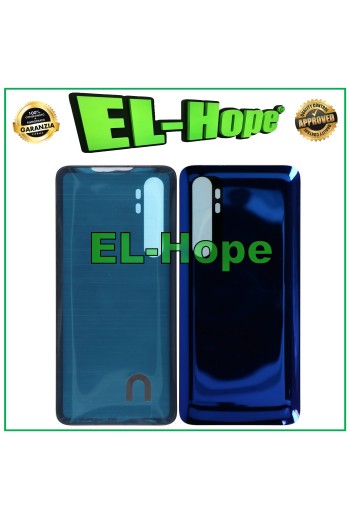 Cache batterie pour Xiaomi Mi Note 10 Lite M2002F4LG, vitre arrie're bleue