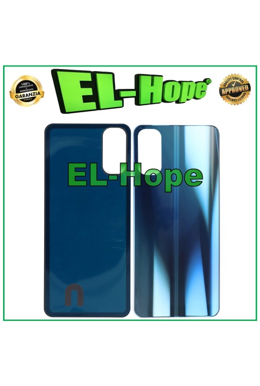 Cache batterie pour Oppo Reno 4 CPH2113 CPH2091 Coque arrie're Vitre arrie're Bleu