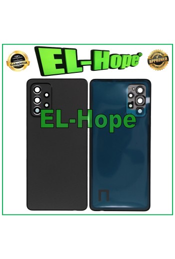 COUVERCLE DE BATTERIE POUR SAMSUNG GALAXY A72 SM-A726 COQUE ARRIÈRE EN VERRE NOIR