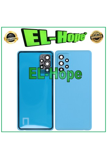 COUVERCLE DE BATTERIE POUR SAMSUNG GALAXY A72 SM-A726 COQUE ARRIÈRE EN VERRE BLEU
