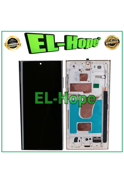 Cadre de e'cran tactile LCD TFT pour Samsung Galaxy S23 Ultra SM-S918 Bleu ciel