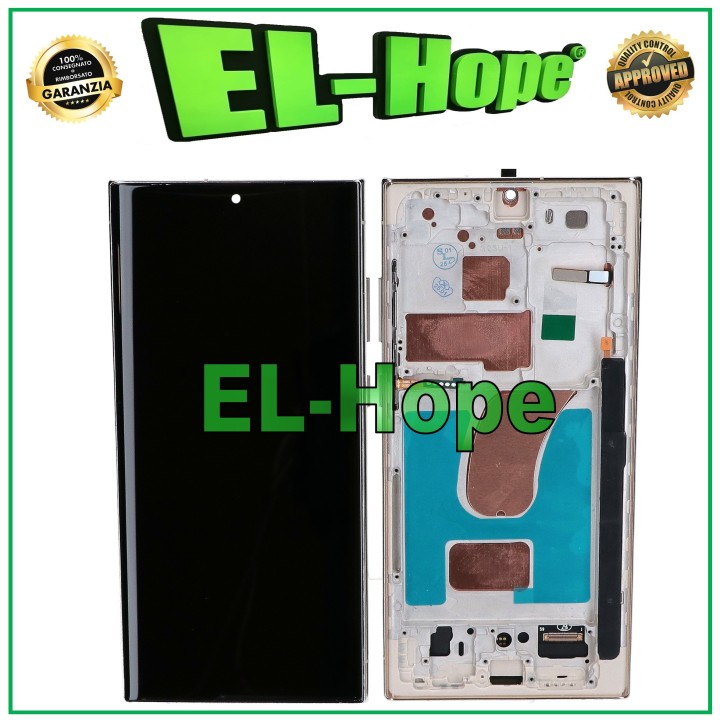 Cadre de e'cran tactile LCD TFT pour Samsung Galaxy S23 Ultra SM-S918 Bleu ciel