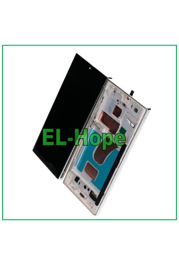 Cadre de e'cran tactile LCD TFT pour Samsung Galaxy S23 Ultra SM-S918 Bleu ciel